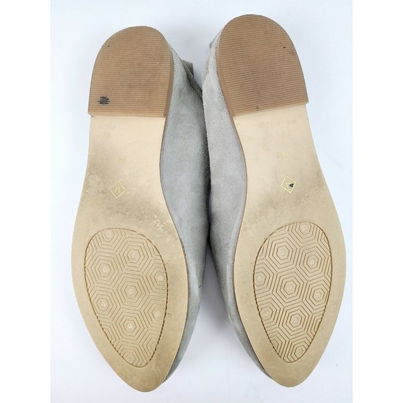 Halogen Women's Suede Gray Collapsible Back Slip On Flats Sz 8M EUC - Picture 7 of 9